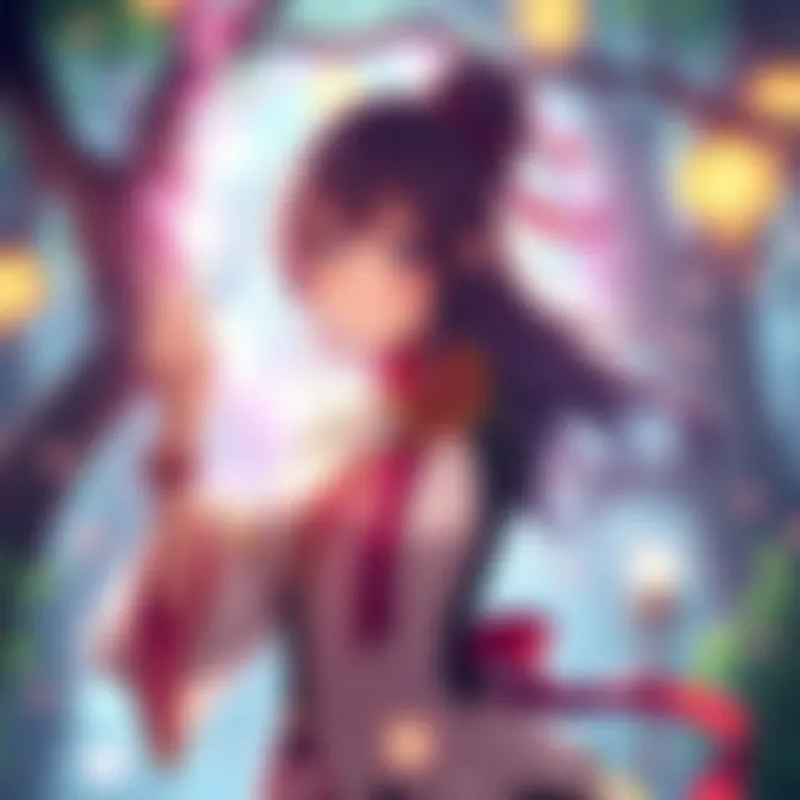 Risu using her captivating magic in an enchanting setting
