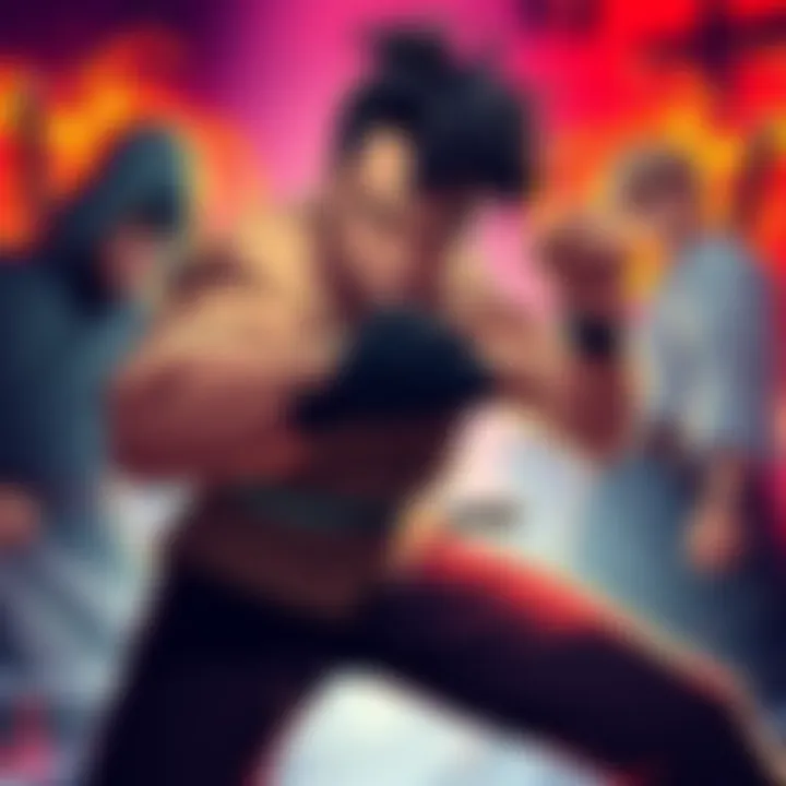 Rob Lucci vs JJK Characters Rob Lucci prepares for a battle against powerful characters from Jujutsu Kaisen, showcasing his intense fighting stance and readiness for action.