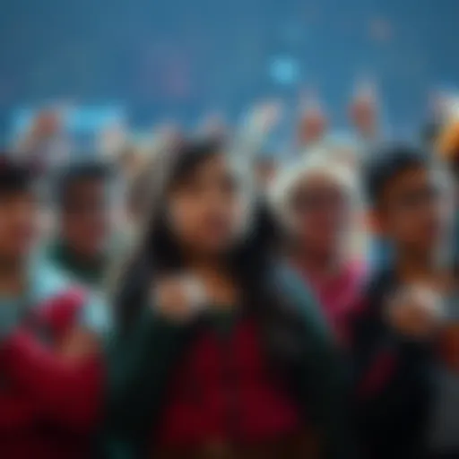 A group of fans showing their emotions, with some looking disappointed and others hopeful, as they gather to discuss their favorite character, Robin.