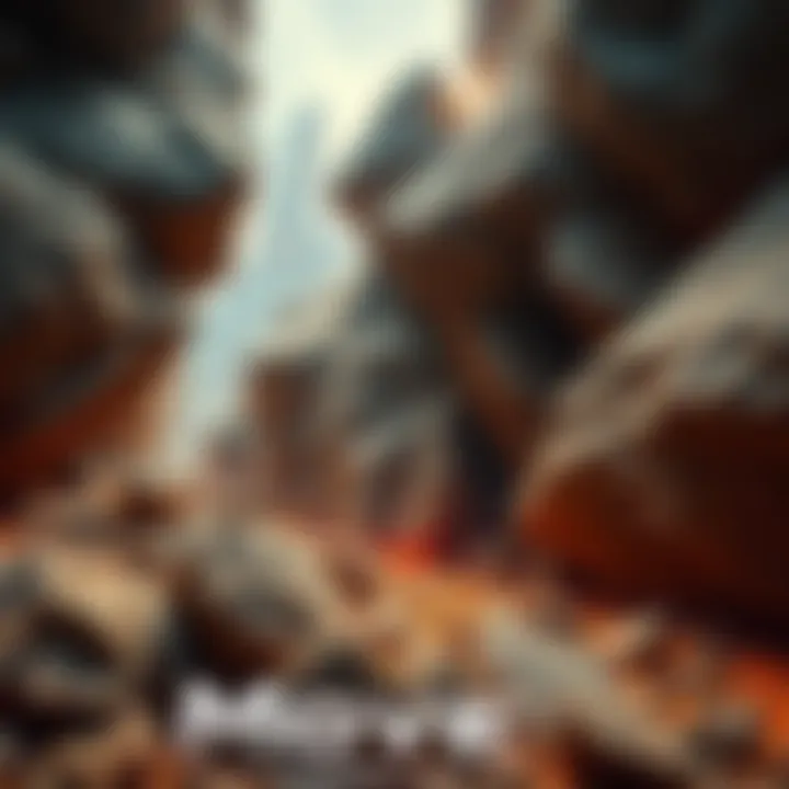 Rocks in Motion Rocks shifting and moving as a result of Imu's impact and techniques