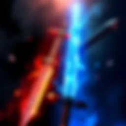 Two iconic swords representing Roger and Shanks, one gleaming and one dull, symbolizing their inability to create black blades.