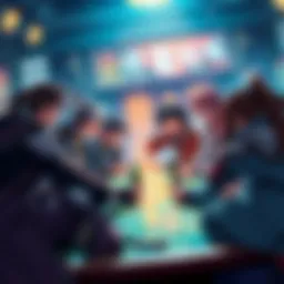 A group of players engaged in an exciting roleplay game using Haruta's Miracle technique, showcasing dynamic character interactions and creative plays.