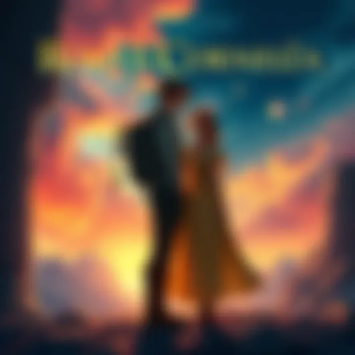 Rolo and Cornelia standing together, reflecting their distinct paths amidst a vivid background of their story's setting.