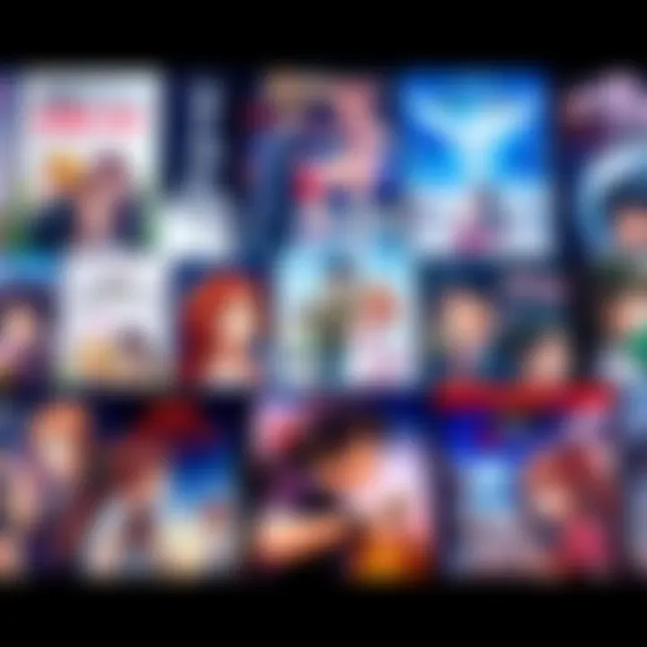 A variety of romance anime DVD covers featuring heartwarming stories and characters, arranged together