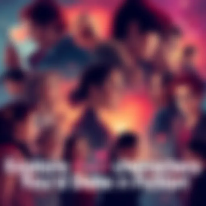 A collage of popular fictional characters known for their charm and appeal in romance, featuring various styles and personalities