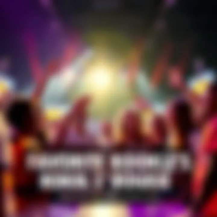 A group of excited sports fans discussing their favorite rookie athletes at a lively event.