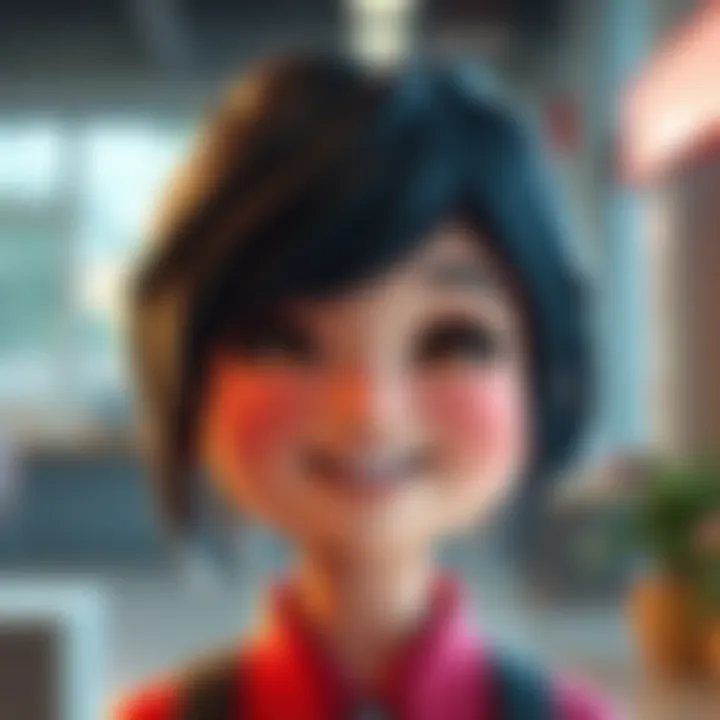 A VRoid character with a round and chubby face style, showcasing adjusted facial features and a cheerful expression