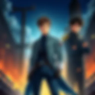 Roy Mustang stands confidently in front of a determined Levi, symbolizing their strong bond and character growth in anime culture.