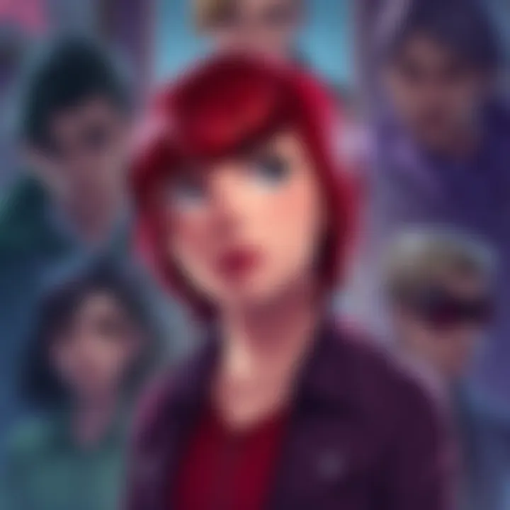 Ruby Rose appears deep in thought while surrounded by various characters, reflecting on her character development and missed questions about Silver Eyes