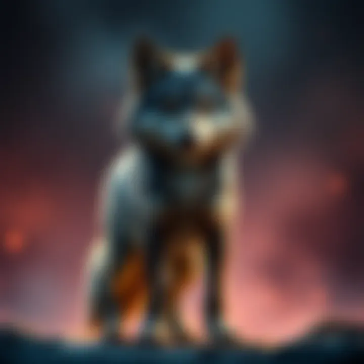 A wolf named Rudo stands proudly, showcasing its new transformation while contemplating names like Dog Pounder and Wolfserker.