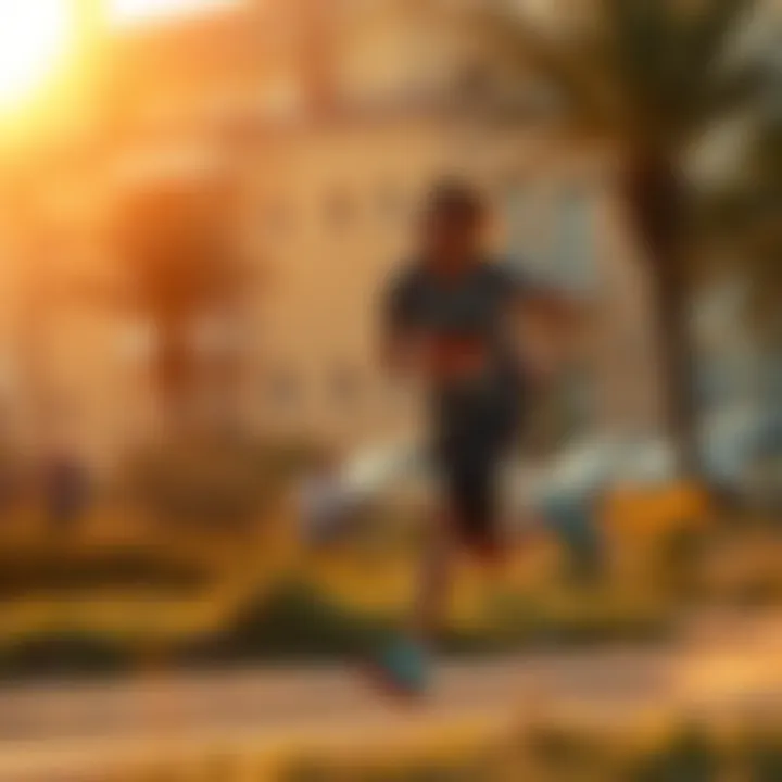 A person running outdoors, symbolizing the challenges faced daily and the pursuit of clarity.