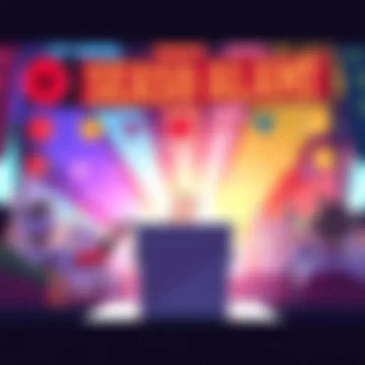 Graphic showing fans voting for their least favorite RWBY season with colorful banners and a voting box