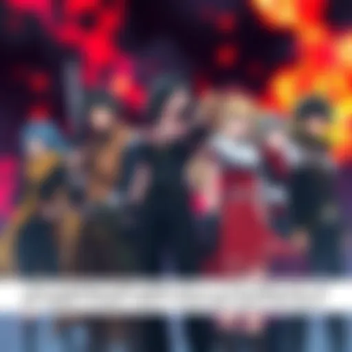 A group of RWBY-inspired characters standing together, some looking determined while others appear worried, symbolizing the choices between survival and demise in their story