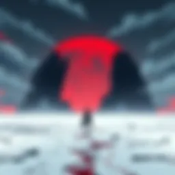 A lone RWBY character stands in a desolate landscape, symbolizing survival and loss, evoking the Last Ronin story.