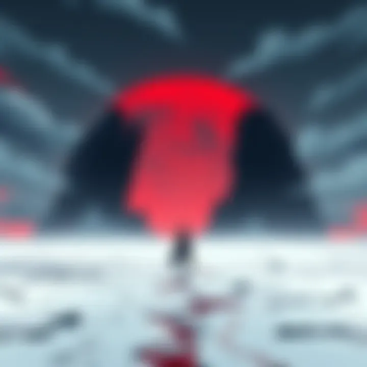 RWBY Last Ronin Concept Art A lone RWBY character stands in a desolate landscape, symbolizing survival and loss, evoking the Last Ronin story.