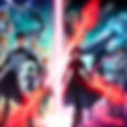 A visual comparison showing characters and elements from RWBY alongside those from other fictional universes, illustrating their strengths and differences.