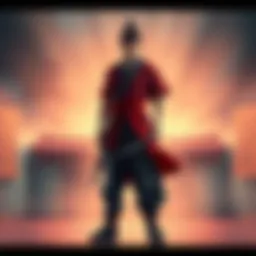 An individual stands confidently with a strong presence, arms at sides, showcasing the power of Ryoiki Tenkai without hand gestures.