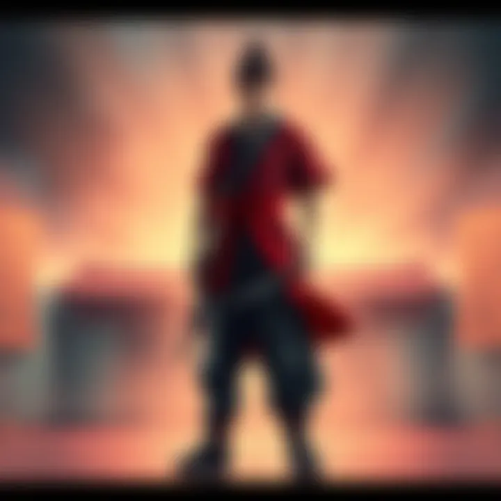 An individual stands confidently with a strong presence, arms at sides, showcasing the power of Ryoiki Tenkai without hand gestures.