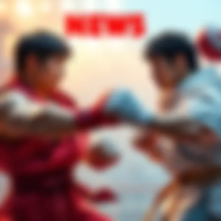Ryu and Yuta face off in an endless punch competition, showcasing their martial arts techniques and fighting styles.
