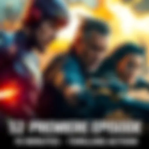 An intense action scene from the S2 premiere episode featuring main characters in an epic showdown.