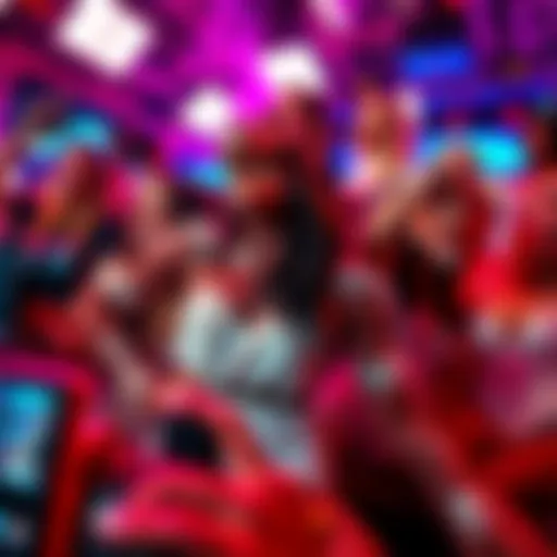 A group of Sabertooth Girls celebrating their achievements in a vibrant media event, showcasing their confidence and style.