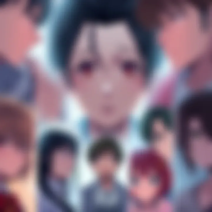 A collage of anime characters experiencing deep emotions, with tears and heartfelt expressions, set against a soft background