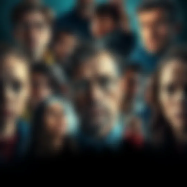 A group of various individuals showing sad expressions, reflecting their emotional struggles in different settings.