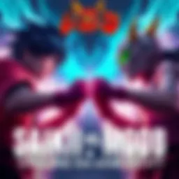 Saiki and Mob facing each other, ready for a one-on-one fight, showing their unique abilities