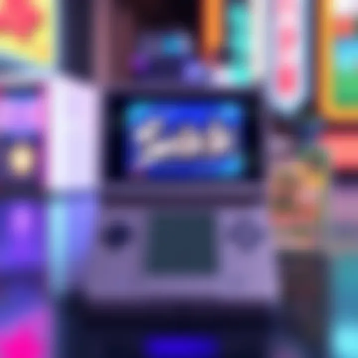 A Nintendo DS showing the exclusive Japanese SaikiK game on the screen, with a colorful game cover next to it.