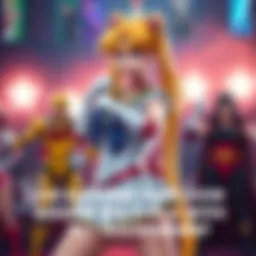 Sailor Moon poses confidently, ready for a one-on-one showdown with characters from various franchises.