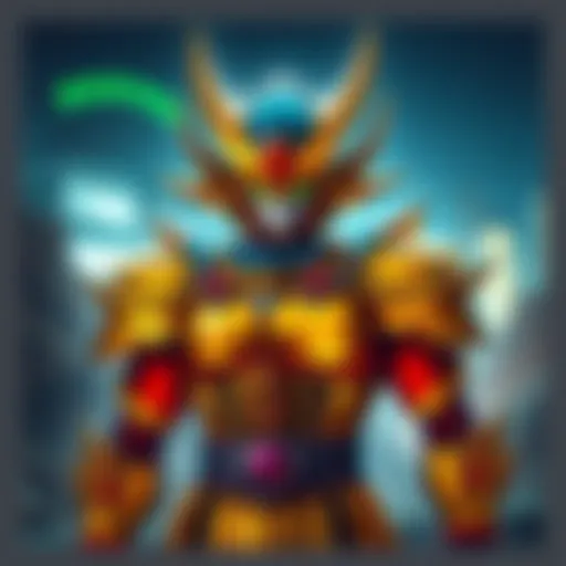 Unique Saiyan armor design without TP logo, featuring bold colors and intricate details, distinct from Frieza saga style
