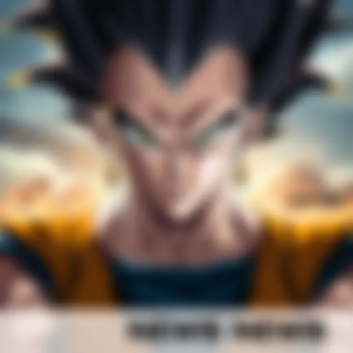 A Saiyan warrior from Dragon Ball with a strong build and unique hairstyle, representing common artistic interpretations in fan art.