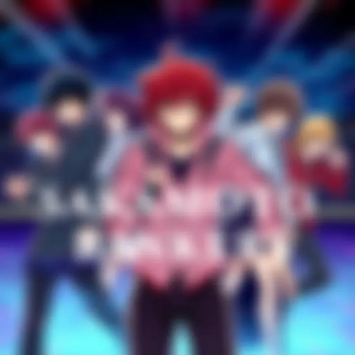 Illustration showing Sakamoto Days characters arranged from weakest to strongest in a dynamic pose