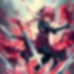 Sakura Uchiha stands strong in battle, showcasing her power and determination as a defender of her clan.