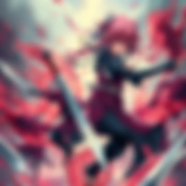 Sakura Uchiha stands strong in battle, showcasing her power and determination as a defender of her clan.