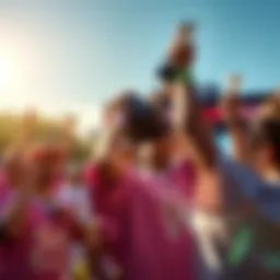 Salem team celebrating their win over Summer with trophies and cheers in a sunny outdoor setting