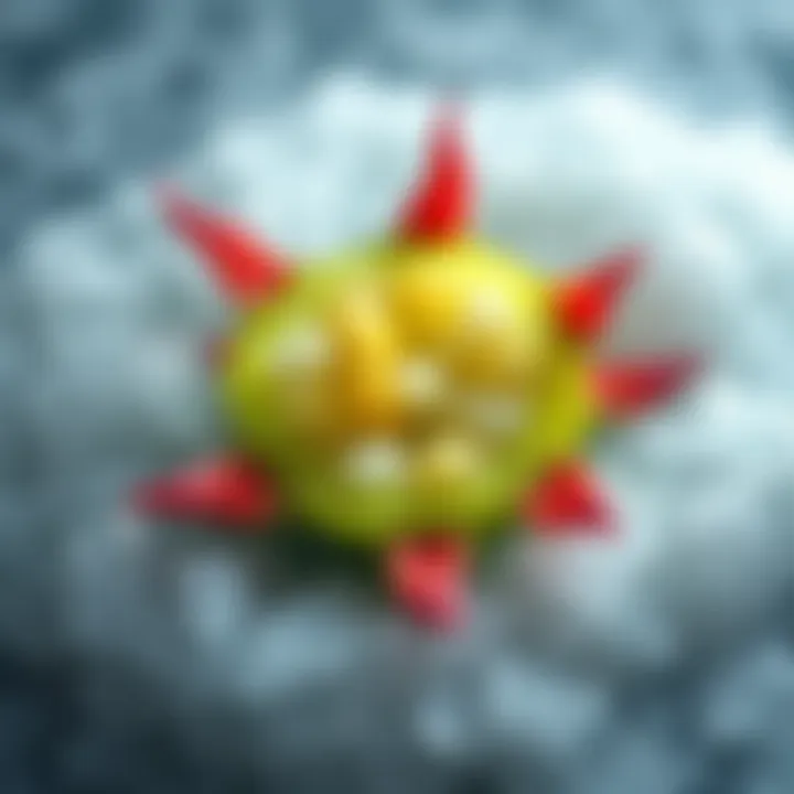 A vibrant depiction of the Salt Devil Fruit, showcasing its unique shape and texture, surrounded by salty waves.