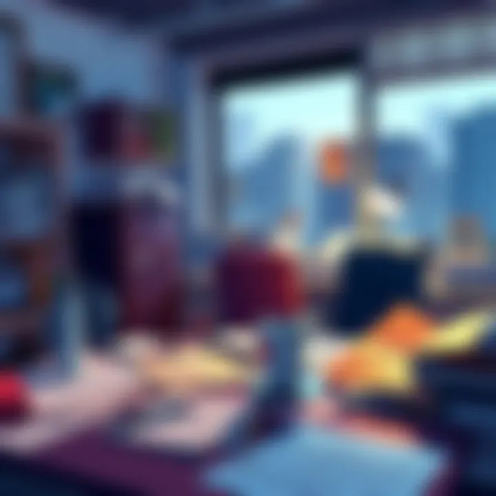Leak from Sandro's Office A cluttered office desk with papers and a coffee cup, hinting at a leak about the new chapter delay.