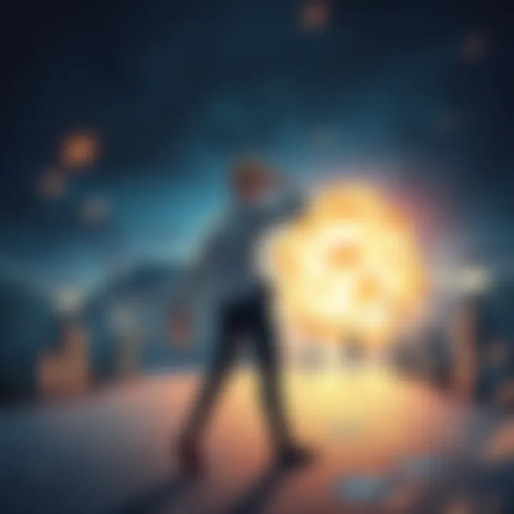 Sanemi standing near a mansion in a dramatic pose, showcasing his speed abilities while a distant explosion occurs.