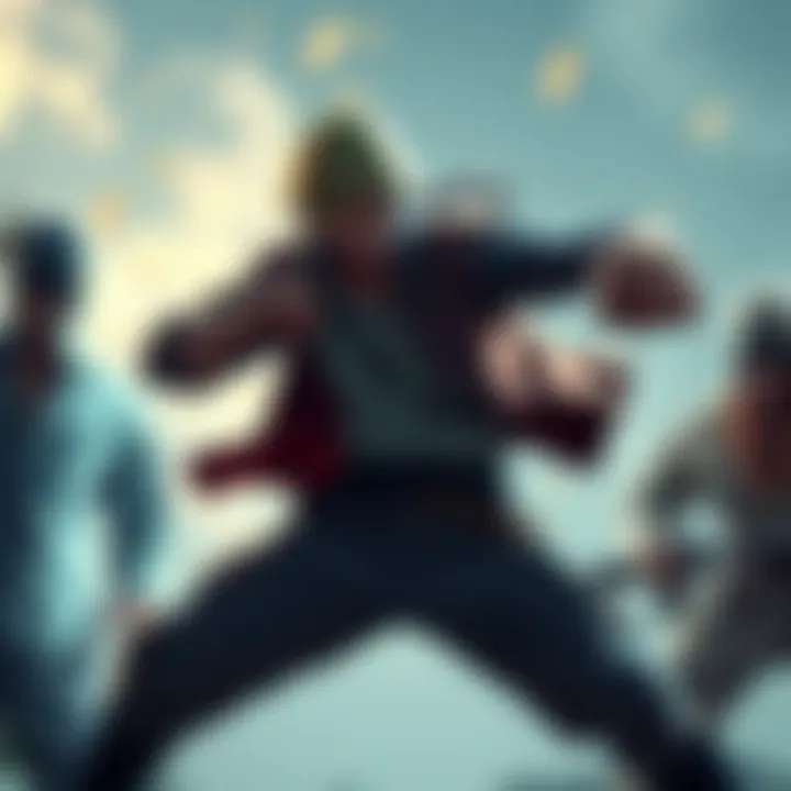 Sanji prepares for battle against two fierce opponents, showcasing his fighting skills and determination.