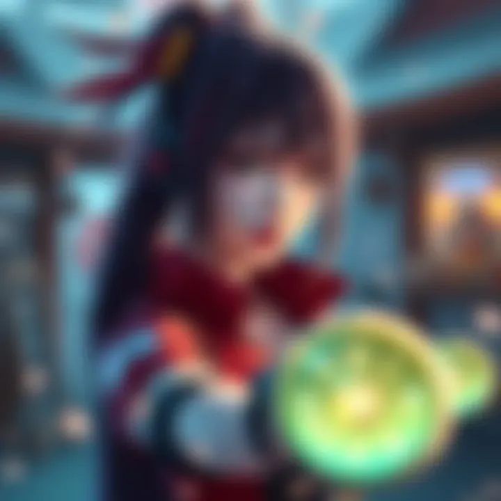 xAtinax in detailed Sarada cosplay after the time skip, showcasing her character transformation with vibrant colors and creative design.