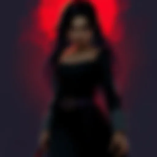Sarada Facing Dark Challenges Sarada stands determined, surrounded by shadows as she grapples with her new powers and their potential cost, reflecting her inner struggle.