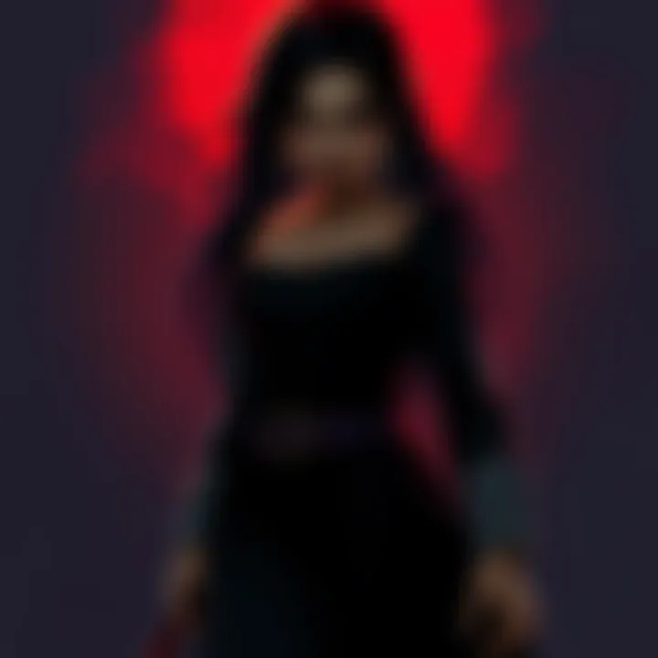 Sarada Facing Dark Challenges Sarada stands determined, surrounded by shadows as she grapples with her new powers and their potential cost, reflecting her inner struggle.