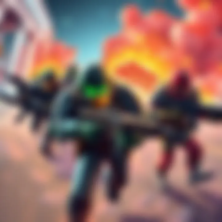 Sarge and his team on a mission Sarge and his team are charging into battle with guns ready, showcasing action in a bright, colorful setting reminiscent of retro gaming.