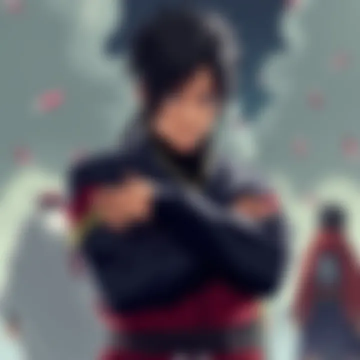 Sasuke Uchiha stands with his arms crossed, looking serious in a scene from Boruto, showcasing his character's treatment in the series.