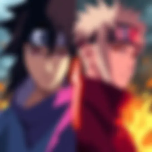 Side-by-side comparison of Sasuke from Road to Ninja and Tenten's Tsukuyomi highlighting distinct expressions and moods