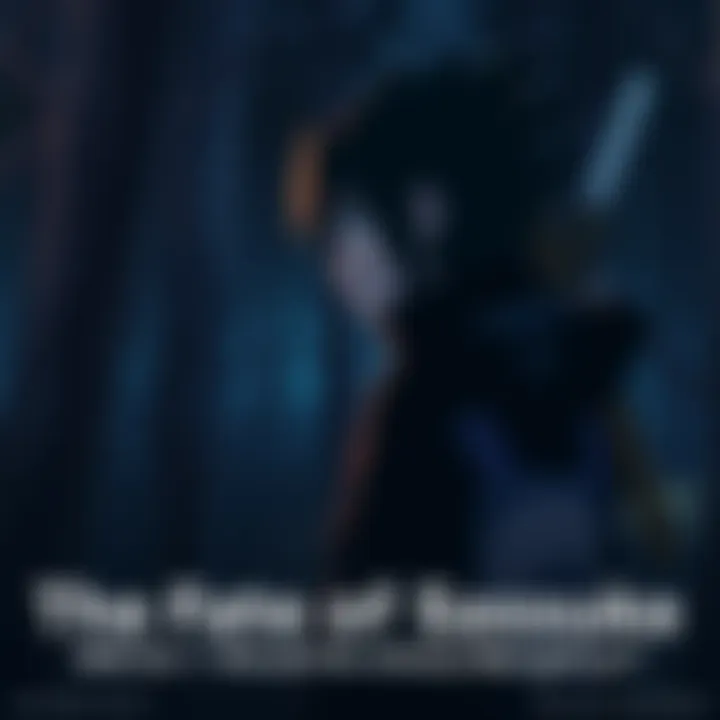 Sasuke standing in a dark forest, looking conflicted as he thinks about the possibility of killing Naruto