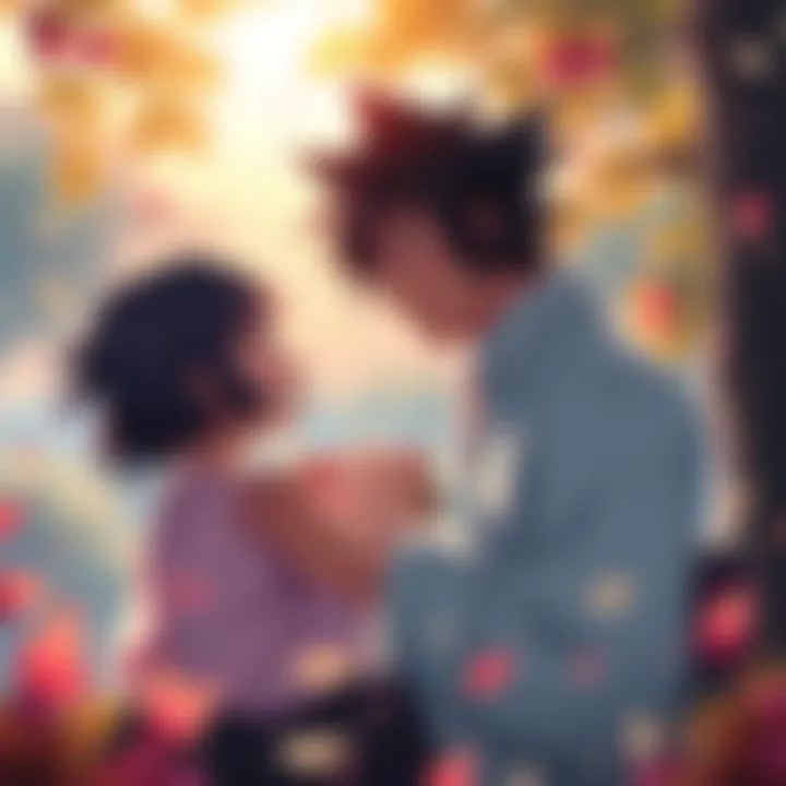 Sasuke and Sakura happily playing with their child in a serene setting, symbolizing their family life.