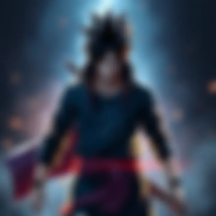 Sasuke without curse mark Sasuke standing confidently in a battle-ready pose after removing the curse mark, showcasing his strength and determination.