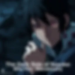 Sasuke in deep thought with a dark background Sasuke Uchiha reflecting on his pain and struggles in a dimly lit setting